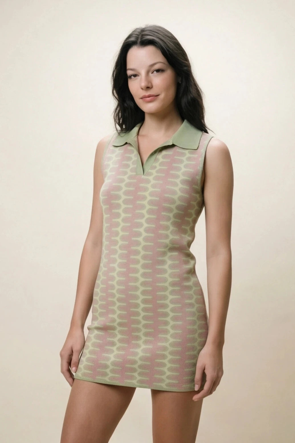 Vestido Wanda Verde/rosa