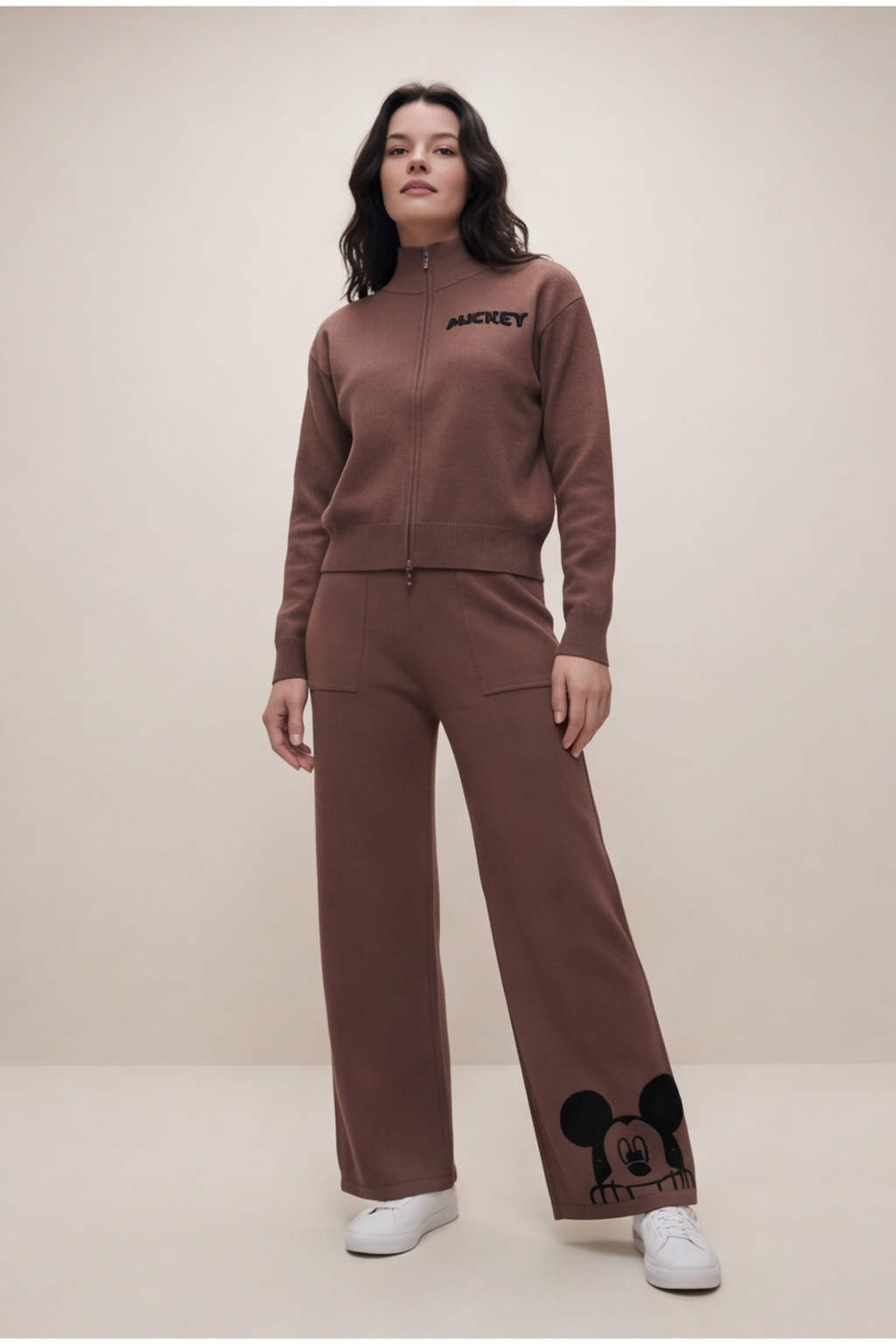 Set Mickey Zip Brown