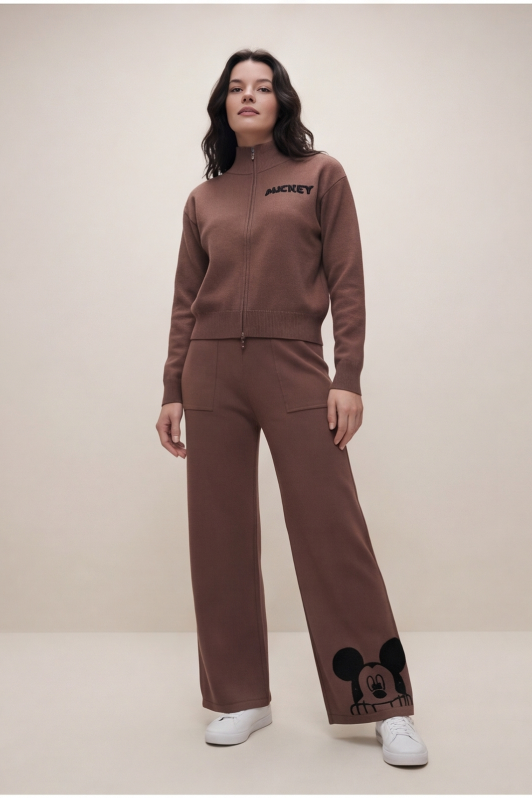 Set Mickey Zip Brown