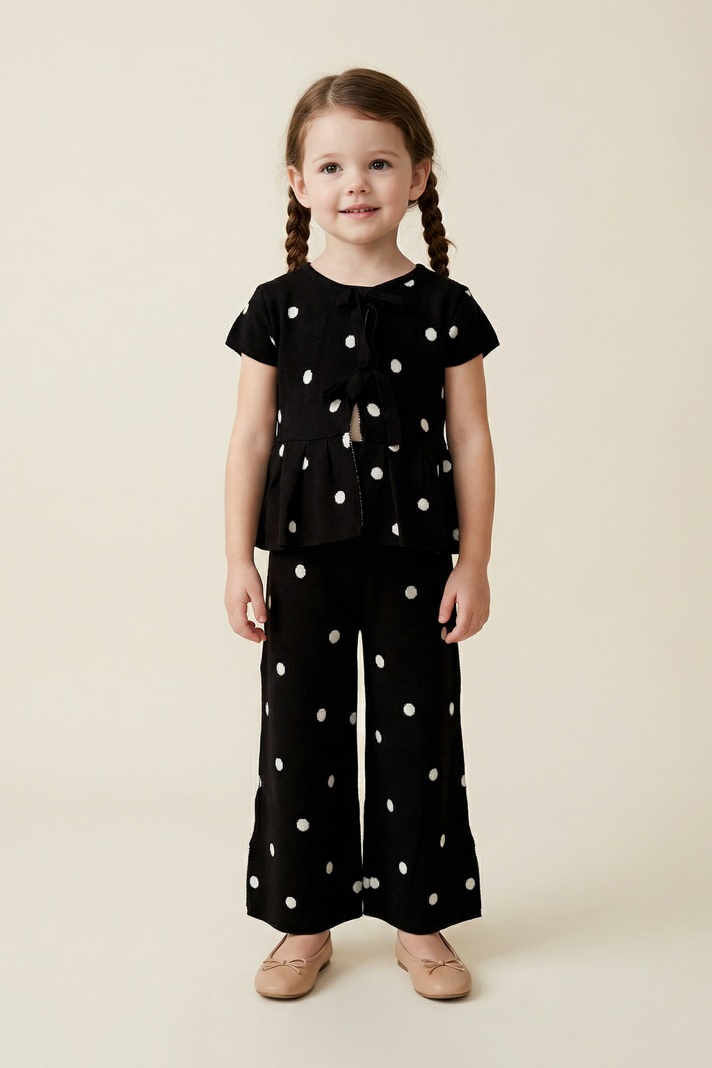 Set Bow Polkah Kids Negro
