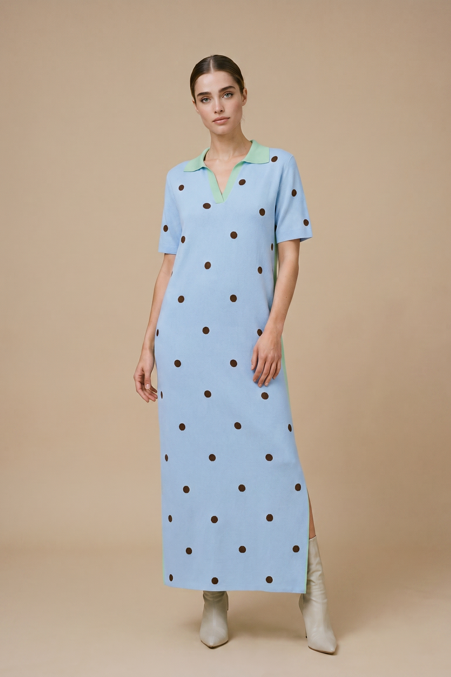 Vestido polkah blue Preorder