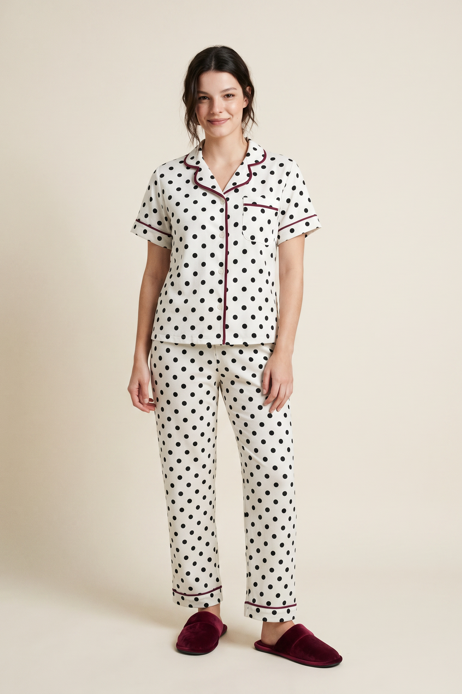 Pijama Polka Negro