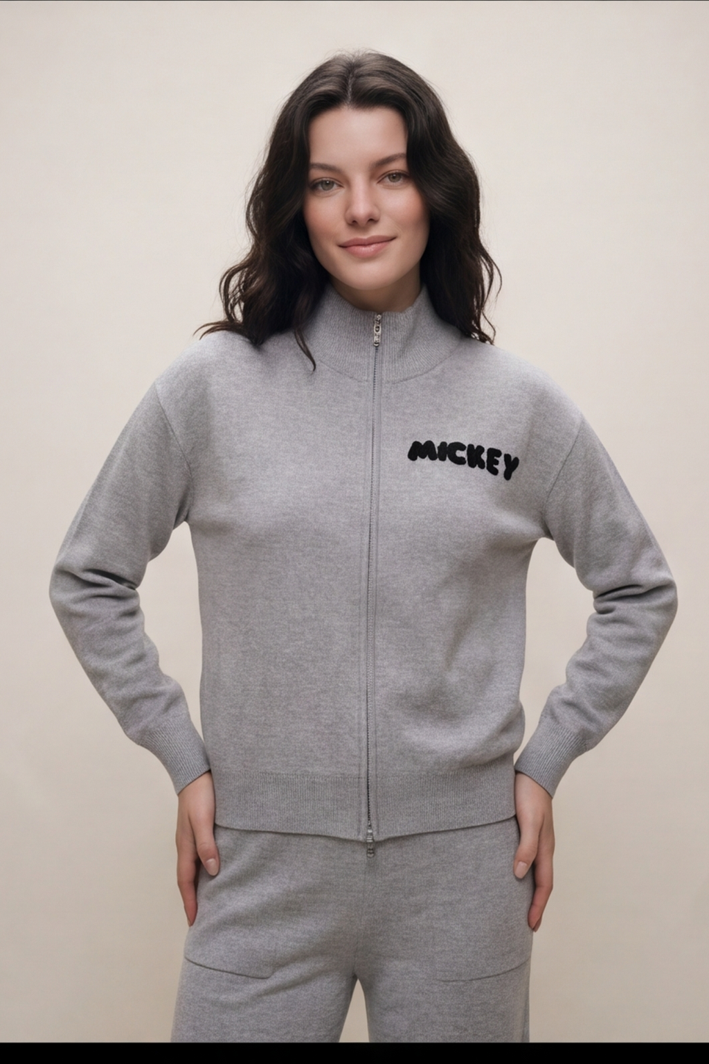 Set Mickey Zip Grey