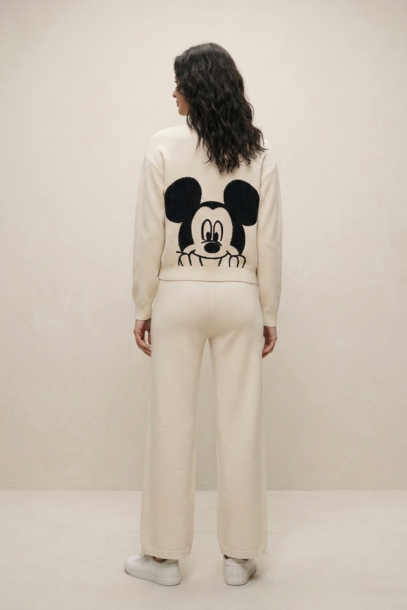 Set Mickey Zip Beige