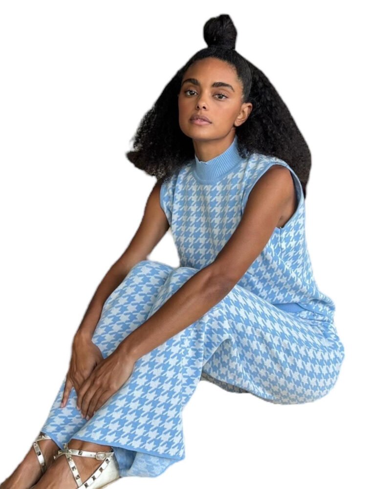 Set Mom Tweed Baby Blue